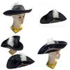 Sombrero de Pirata Vintage con Pluma y Accesorio para Disfraz de Halloween y Eventos Temáticos