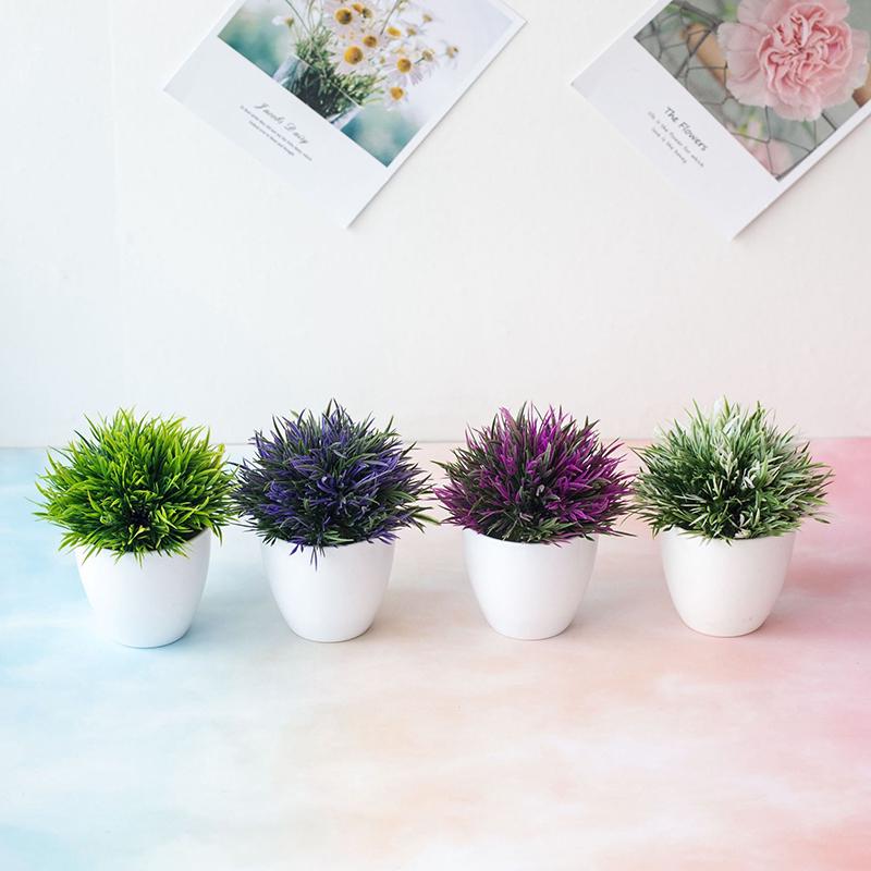 Artificial Pot Plant Bonsai Stimulation Grass Fake Leaf Home Decoration Ornament
