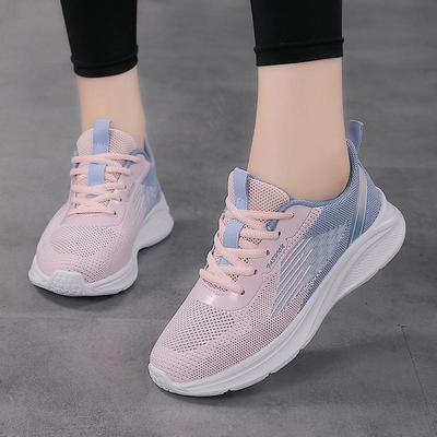Brand Women's Breathable Flyknit Running Shoes - Lightweight, Shock-Absorbing, Non-Slip Fitness Sneakers