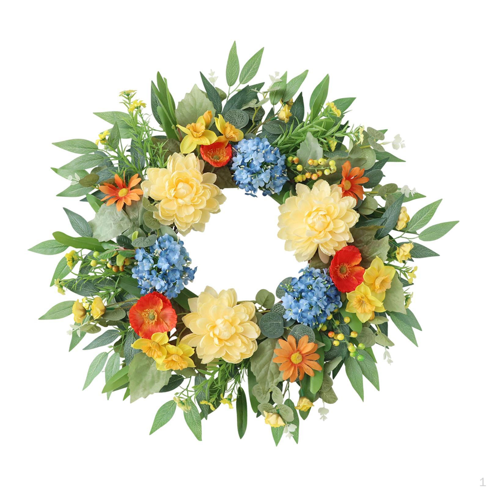 

Front Door Wreath for Spring and Summer, Hanging Ornament Home Office