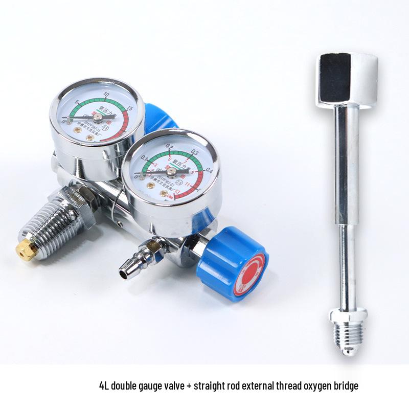 Household Oxygen Cylinder with Single Pressure Gauge Valve