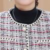 Mom's Chic Plaid Short Coat for Spring & Autumn - Fashionable Style for Middle-Aged & Elderly Women