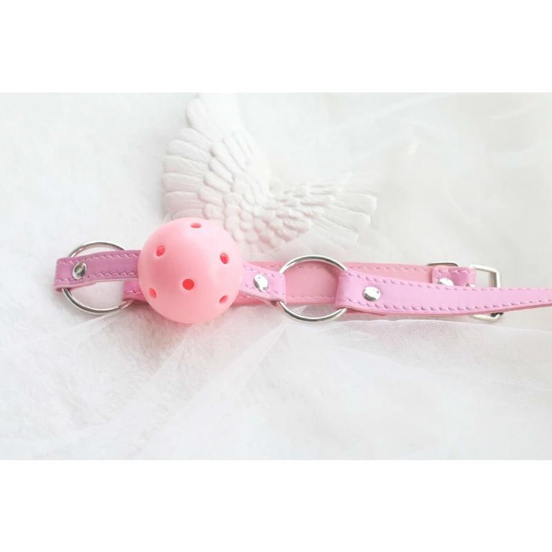 Leather Open Mouth Gag Ball Harness Restraints Erotic Games Oral Oral Fixation Fetish Bdsm Bondage Sex Toys for Couples Sex Products