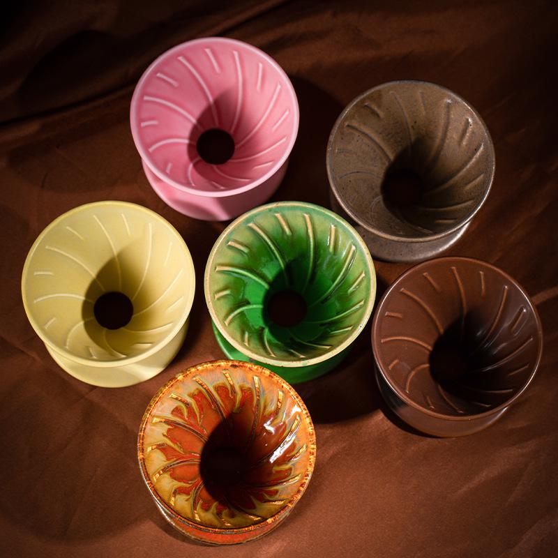 Ceramic Pour-over Coffee Filter Holder Set - American Style Drip Coffee Maker Funnel Tools