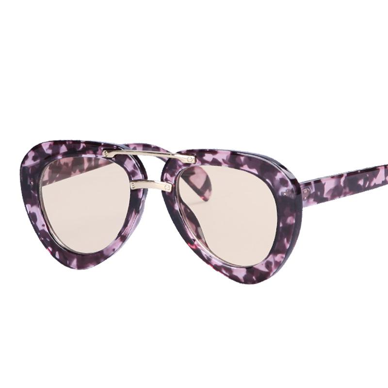 

Fashion Aviator Frame Sunglasses Uv400 Unisex Sun Protection Eye Protection Versatile Street Photography Shades Eyeglasses As shown