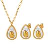 Avocado Shell Titanium Steel Clavicle Necklace - Luxurious Non-Fading Design for Women 2024