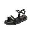 Outdoor Pearl Platform Round Toe Tip Women's Sandals 2025 Luxury Casual Pvc Low Price Korea Sandal Trending Vintage Ladies Shoes