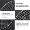 New Stainless Steel Grill Racks Round Nonstick Grill Net Reusable Cooking Net Tool