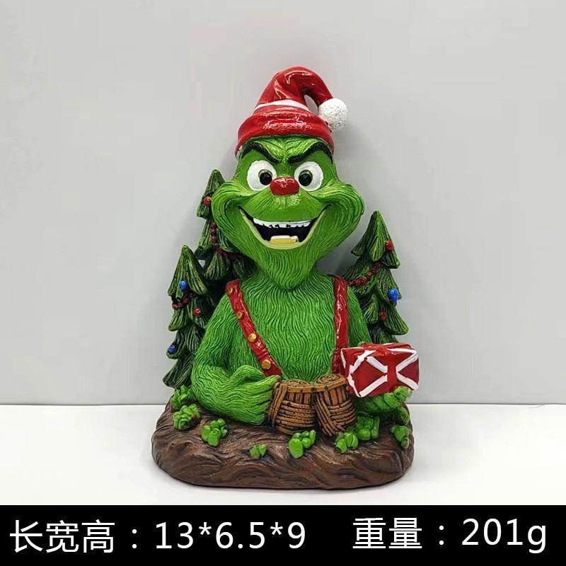 

Рождественская смола Праздничная подвеска в виде елки Уникальное красочное праздничное украшение Grinch E