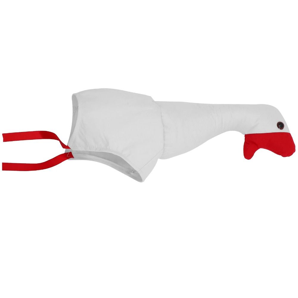 Outdoor Creative Big Goose Headgear White/Pink Soft Halloween Party Hat Unique Plush Cartoon Goose Hat Halloween Apparels