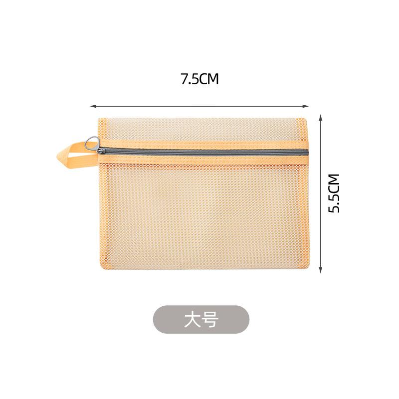 Small Large Cosmetic Bag for Women Girl Zipper Storage Brush Toiletry Bag Travel Lightweight Mesh Wash Divided Storage Organizer