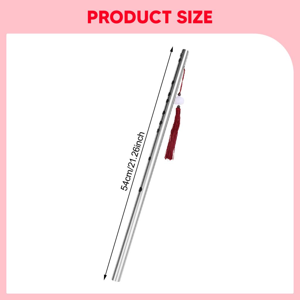 Professional Dizi Chinese Flute Handmade Stainless Steel for Clear Sound Lightweight & Easy To Play for Enthusiasts Beginners