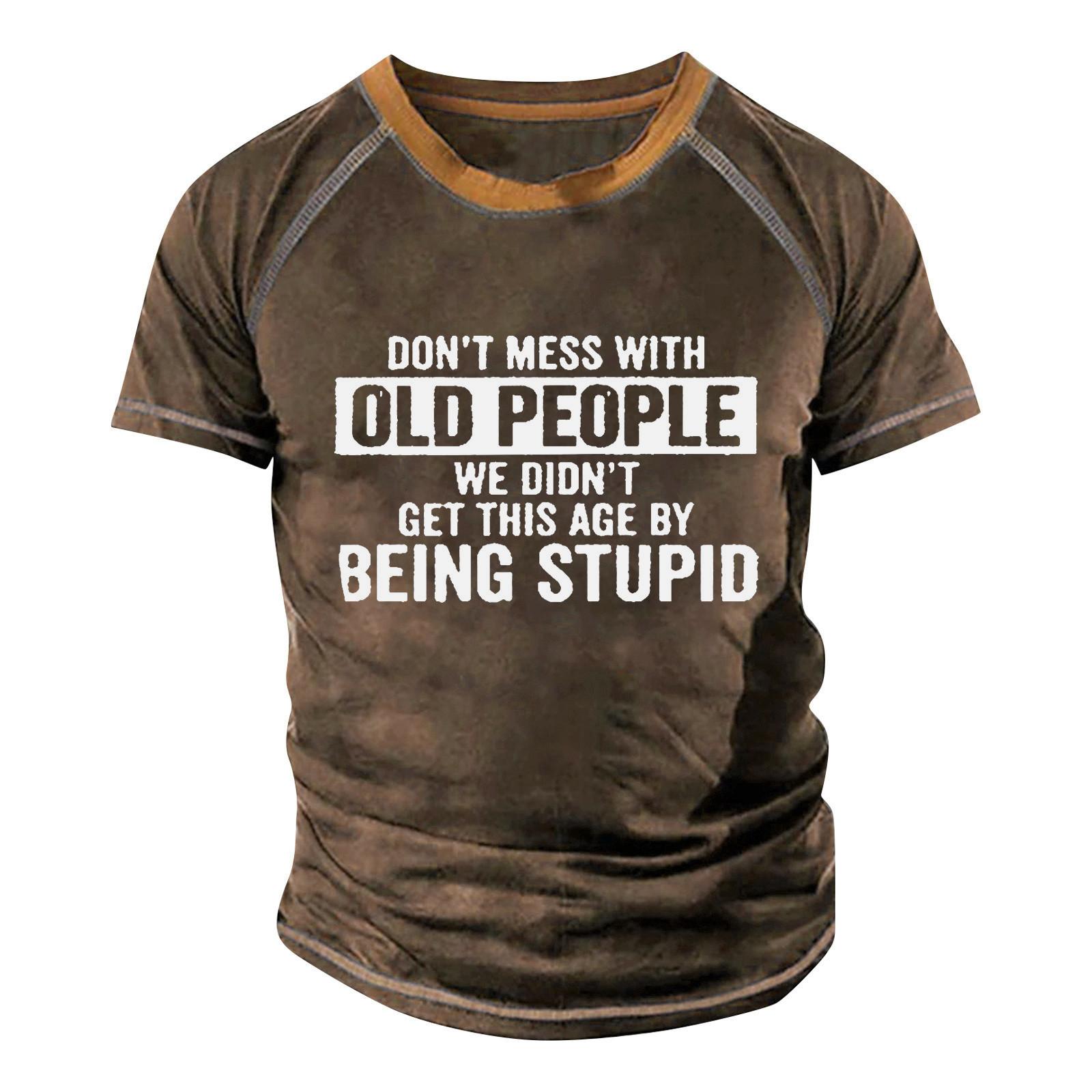 

Мужская футболка реглан в стиле ретро с коротким рукавом и круглым вырезом с буквенным принтом, топы XXXXL коричневый