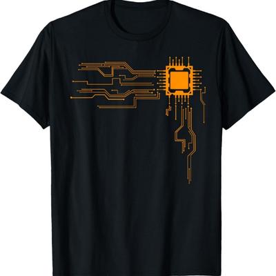 Funny Computer Geek Nerd Gift Cool Computer Core Circuit T-Shirt