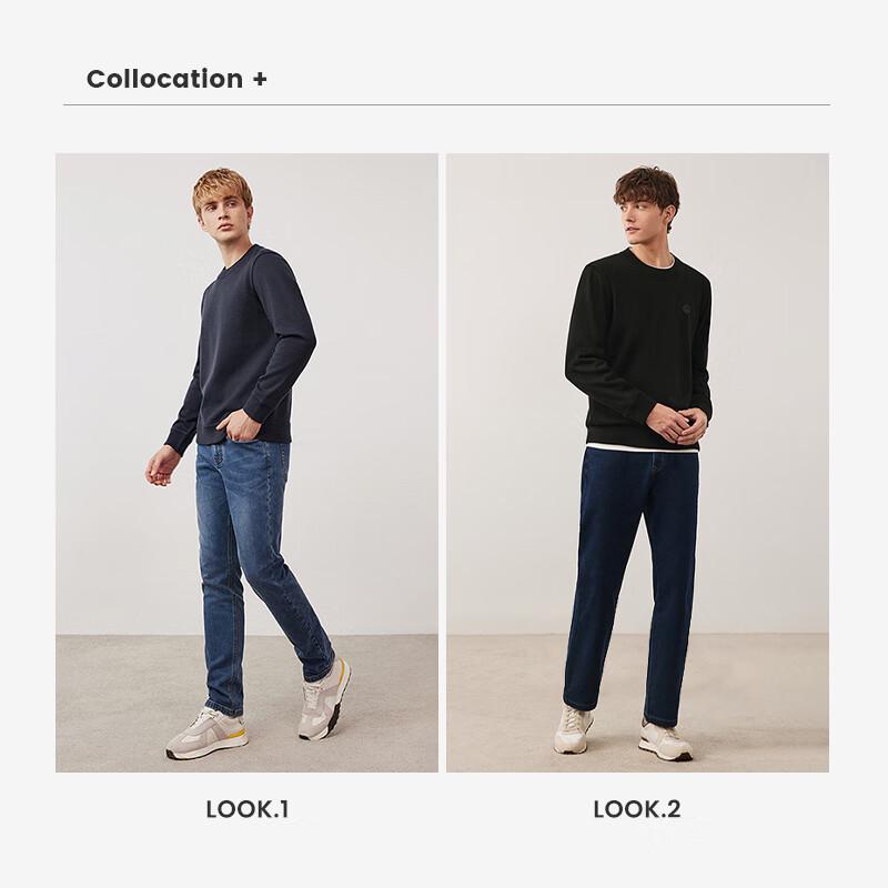 Navigare Men's Winter Wool Blend Fleece-Lined Sweater