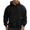 Herr Sherpa Fleece Huvtröja Överdimensionerad Pullover Varm Vinter Ficka Sweatshirt