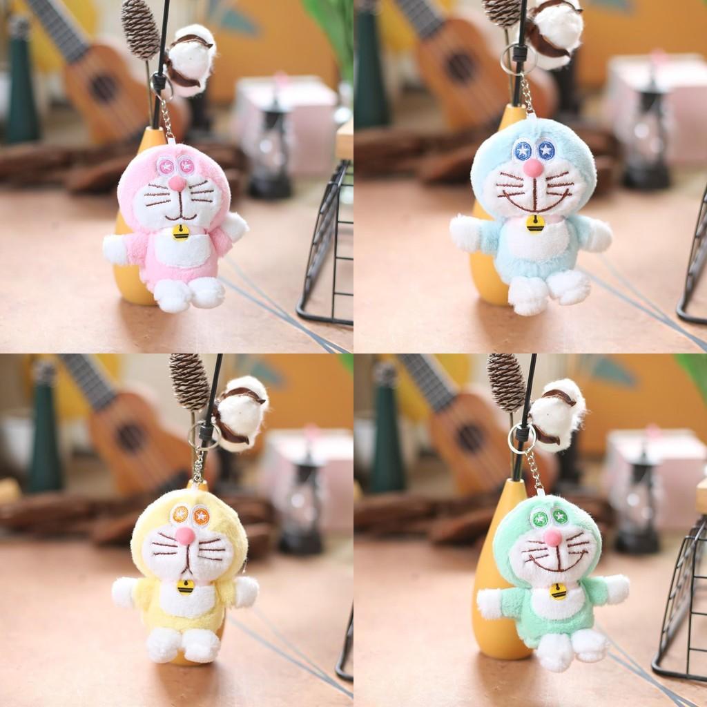 Keychain Doraemon Cute Cartoon Girl Kid Backpack Decoration Pendant Plush Doll