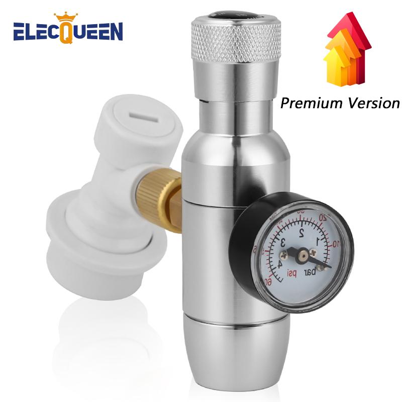 Upgraded Mini Co2 Charger(two-stage), 0-60 PSI Beer Co2 Regulator Stable Pressure Control Homebrew Mini Keg Growler Charger Kit