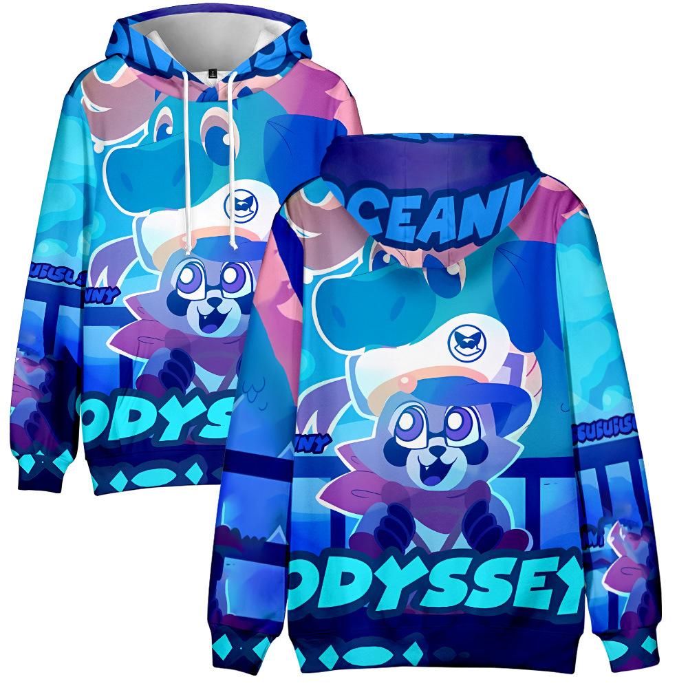 9 Farben Mode Indigo Park Cartoon Bedruckte Hoodies Herbst Langarm Unisex Pullover Streetwear Lustige Kleidung