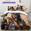 Billie Eilish Pattern Bedding,Quilt Set Quilt Cover Pillowcase Home Birthday Gift (1 * Duvet Cover + 2 * Pillowcase, Without Core)