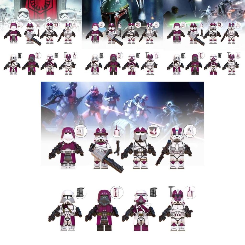 Colorful Plastic Clone Engineer Paratrooper Building Blocks For Kids Educational Toy