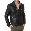 Men's Genuine Lambskin Black Leather Jacket Stylish Motorcycle Bomber Biker Outerwear MJ 214