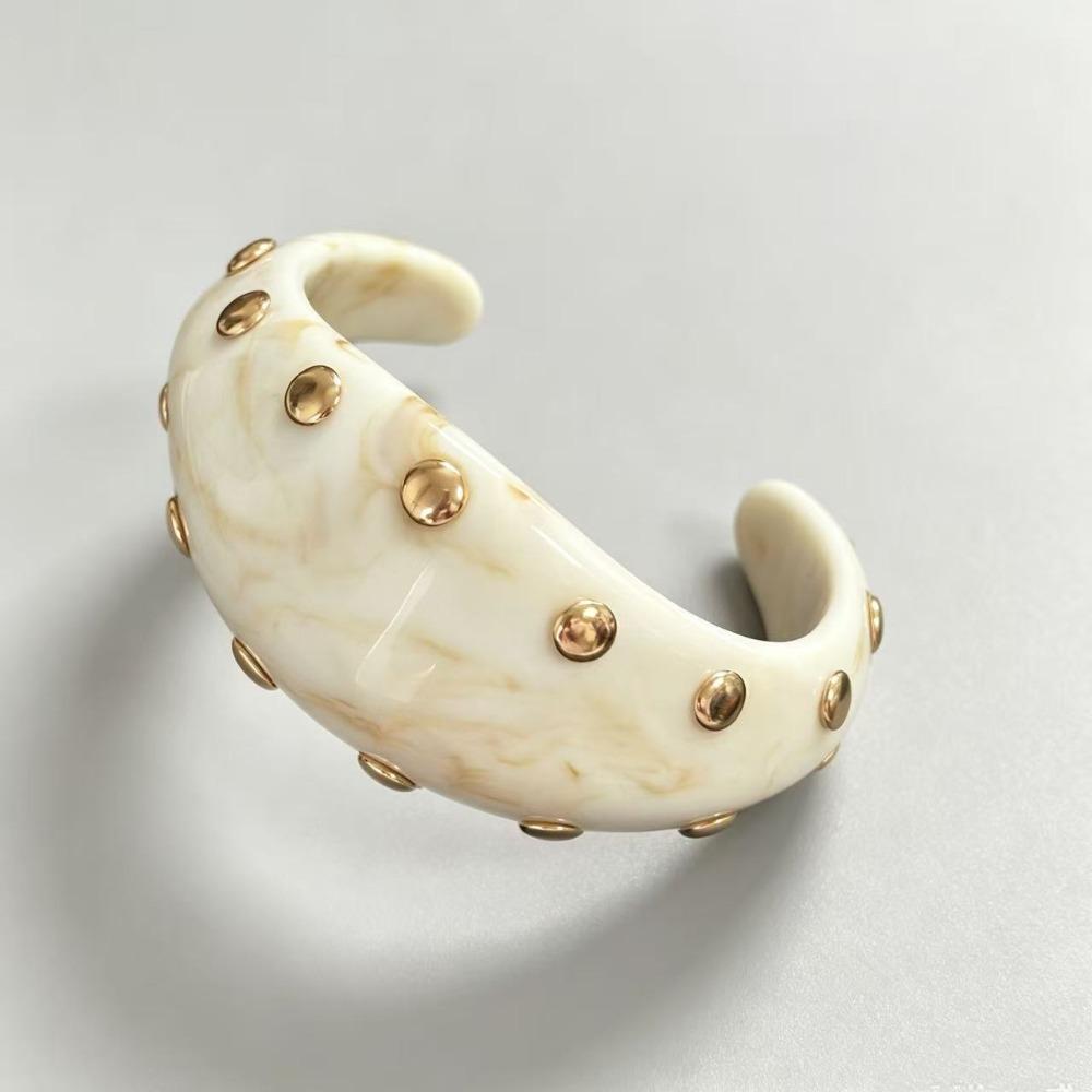 Irregular Resin Cuff Bracelet Marbling Chunky Bangle Vintage Wide Cuff Bracelet Gifts