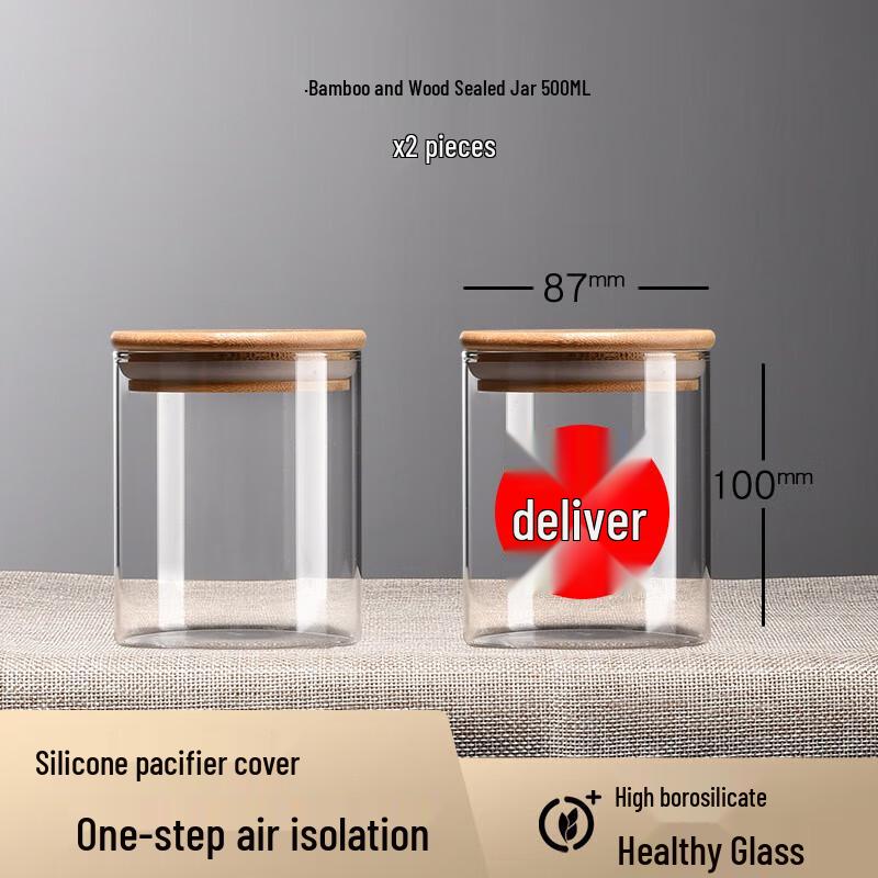 Zoz Food-Grade Glass Storage Jar with Lid