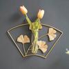 Artistic Background Crafts Iron Wall Dry Flowers Ornaments Wall Hanging Vases Home Decorations