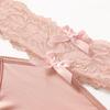 Damen Sexy Dessous G-String Höschen Femal Solid Lace Taille Unterwäsche Low-Waist Bow Underpant Comfort Intim