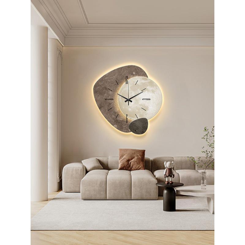 Italian Luxury Decorative Wall Clock Lamp for Living Room & Restaurant, Battery Operated.