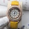 Fashion Ladies Rhinestone Quartz Watches Leather Strap Quicksand Crystal Casual Wrist Watch