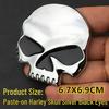 Metal Skull Car Emblem Sticker for Hood, Tail, and Body Modification