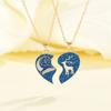 Ensemble de Colliers Cœur Brisé Meilleures Amies Pour 2 Personnes Motif Baleine et Rennes Pendentif Design Animal Chaîne Dorée Bijoux BFF