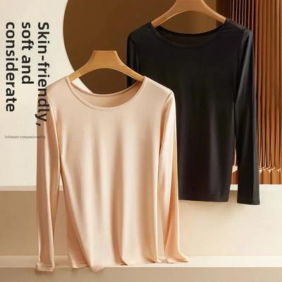 Top da Donna a Manica Lunga Girocollo in Modal – Maglione Sottile Autunno/Inverno, Taglia Grande