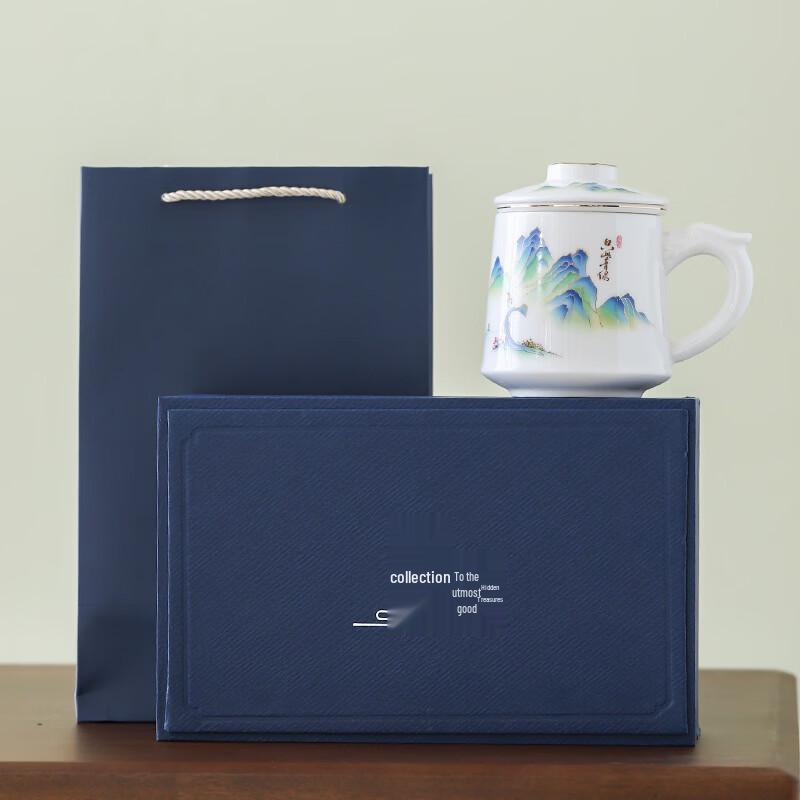 Chaxun White Porcelain Tea Infuser Mug Gift Set