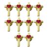 Pack of 10 Enamel Crosses Heart Pin Brooch Unisex Lapel Accessory Clothing Accessories for Celebration Event