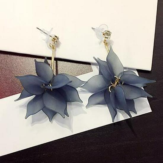 Korean Popular Summer Lotus Petal Stud Earrings - Everlasting Flower Fashion for Women
