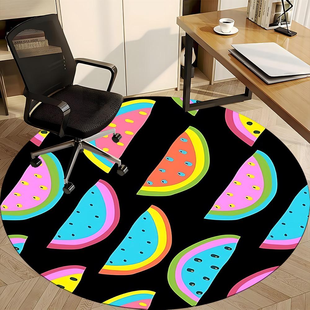 1pc Watermelon slices pattern Chair Carpet for Office, Non-slip, Soft and Durable Office Rug, Perfect for Office yy260131035