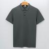 230g Double-sided Cotton Air Layer Shirt Collar Polo Shirt Men Short-sleeved T-shirt Solid Color Business Men's Polo Shirt