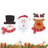 3Pcs Christmas Tableware Holders Multifunctional Mini Eco-Friendly Covers Reusable Decorative Bags for Party Dinner