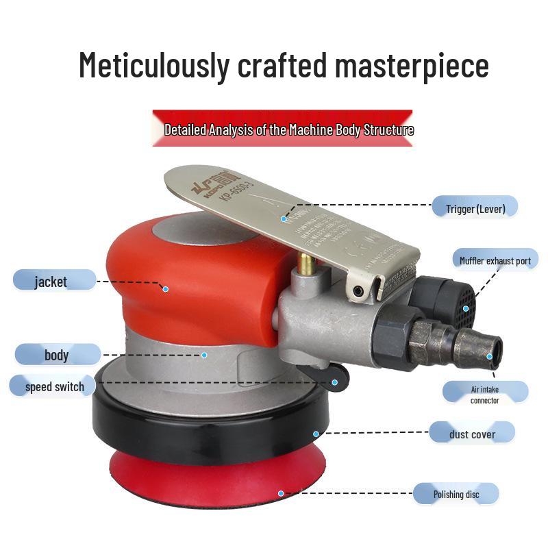 Gaobao 3-inch Air-Powered Pneumatic Polisher for Sheet Metal & Cars