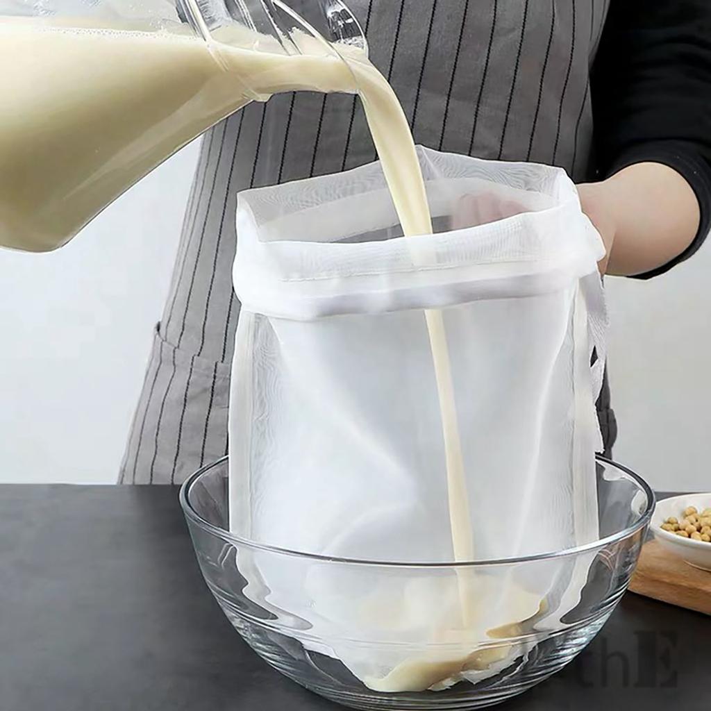 Soy Milk Wine Filter Bag Nut Milk Bag Tea Coffee Oil Yogurt Filter Net Mesh Reusable Nylon Filter Bags Food Strainers