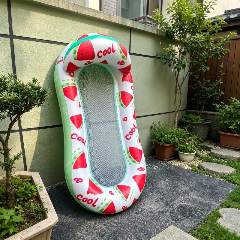 Inflatable Floating Hammock with Armrests & Backrest - Outdoor Mesh Recliner for Adults