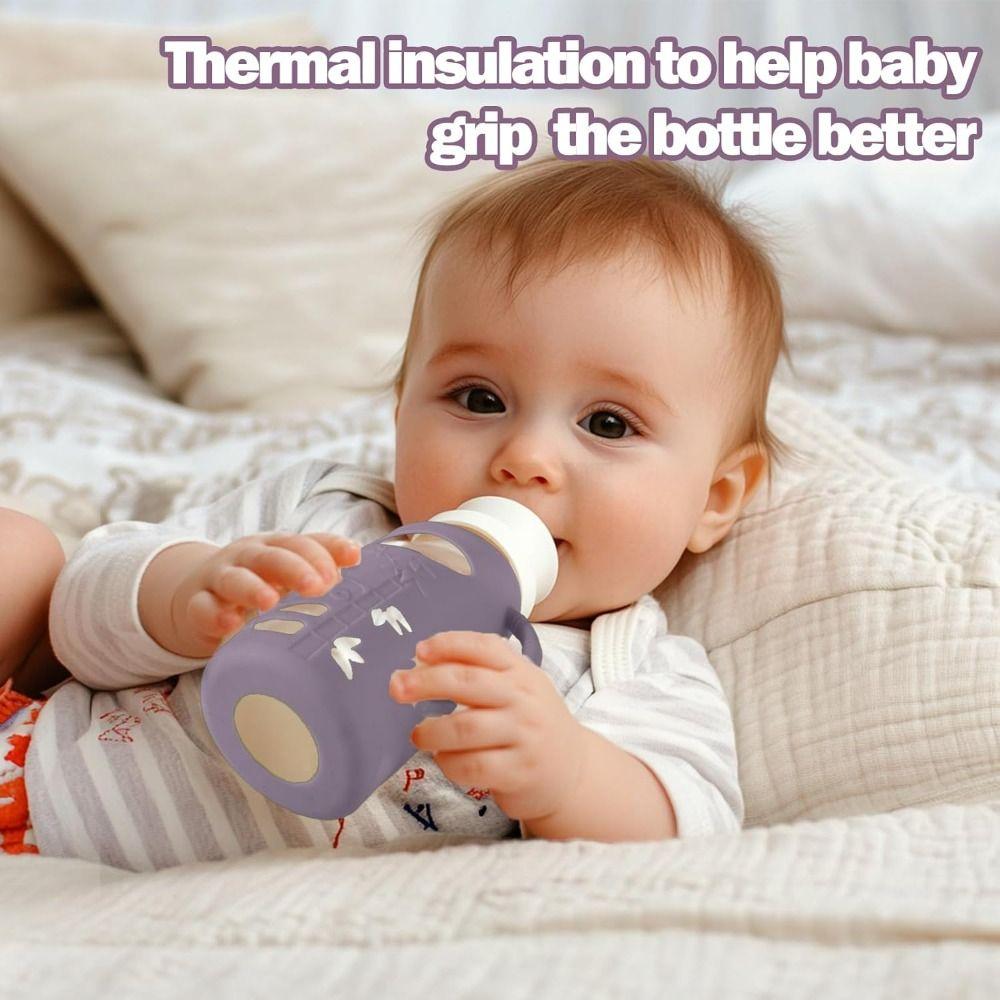Easy Grip Silicone Handle Sleeve Soft Baby Bottle Sleeves for Dr. Brown's Baby Feeding