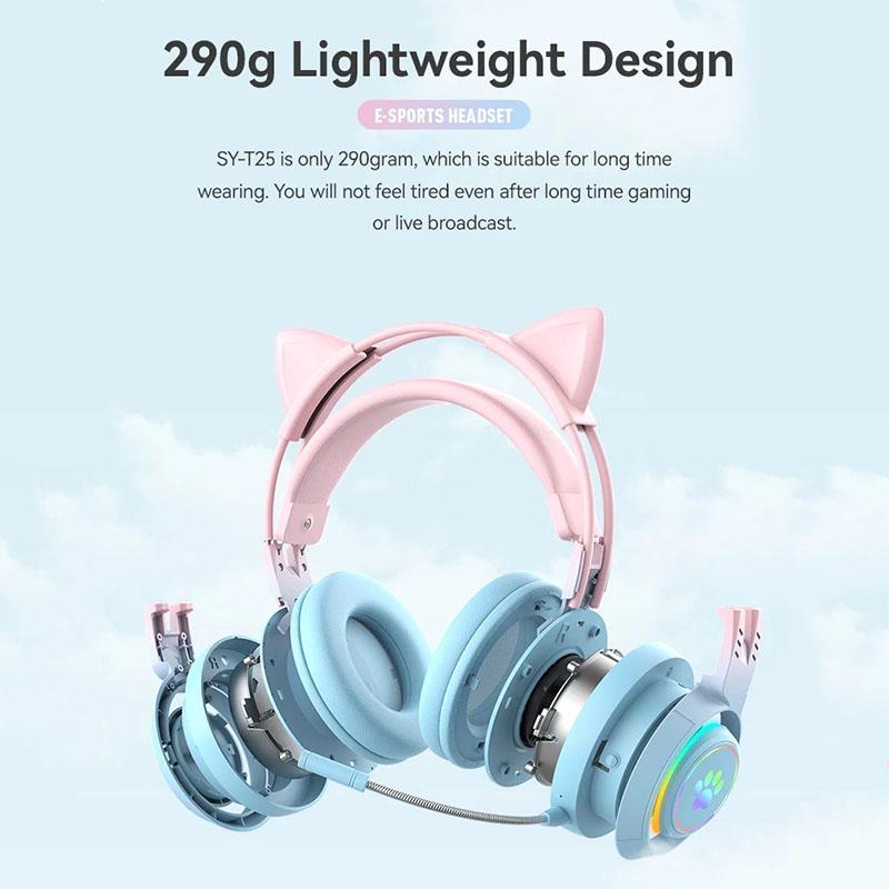 2 in 1 Cute Antlers/Cat Ears Wireless Bluetooth Headphones Gamer 3.5mm Headset Gaming Headphones Gift for Children Low Latency