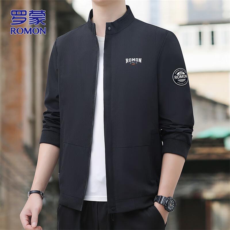 Romon Men s Casual Business Stand-Up Collar Jacket 2XL