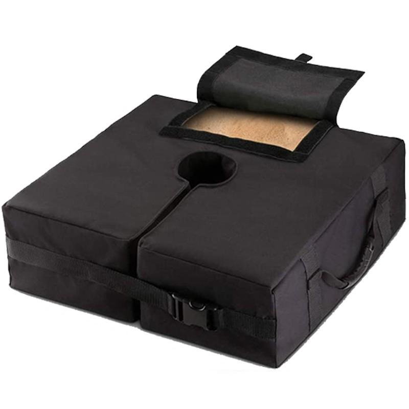 Waterproof Black Sun Umbrella Base Sandbag: Square Oxford Cloth Tent Weight Support