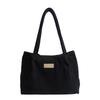 New Corduroy Fashion Tote Bag Large Capacity Simple Casual Shoulder Bag Office Student Handbag