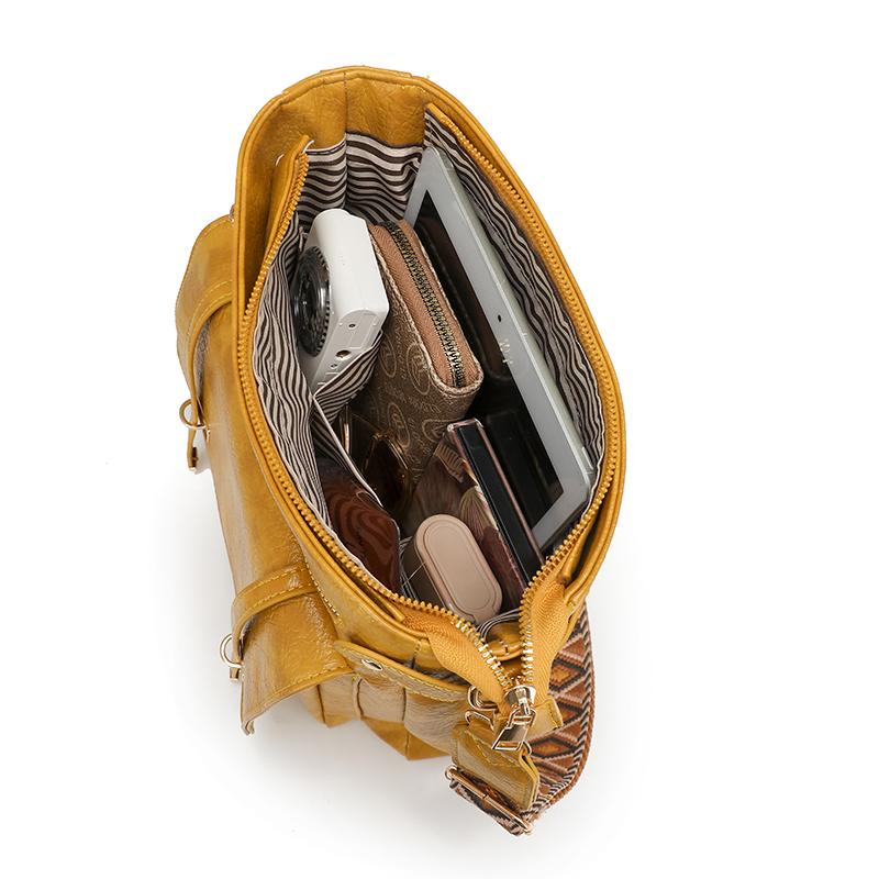 Women's Shoulder Bag Large Capacity Multi-Pocket Bucket Bag Commuter Crossbody Bag